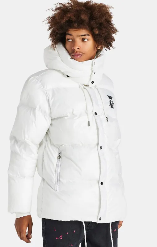 Messi x SikSilk White Puffer Jacket | Parallel