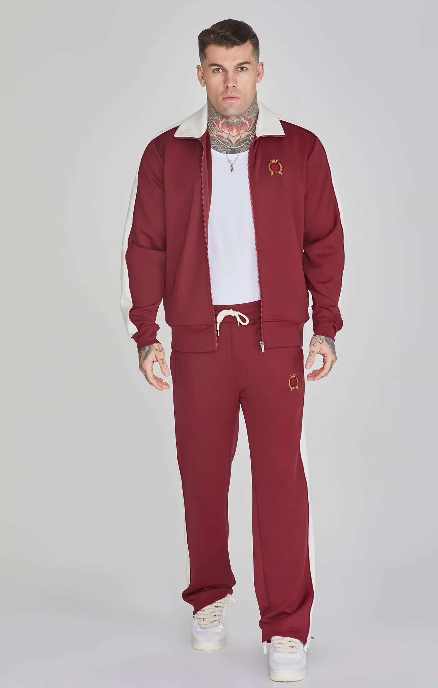 Burgundy Crest Track Pants sold by Siksilk product image thumbnail 2