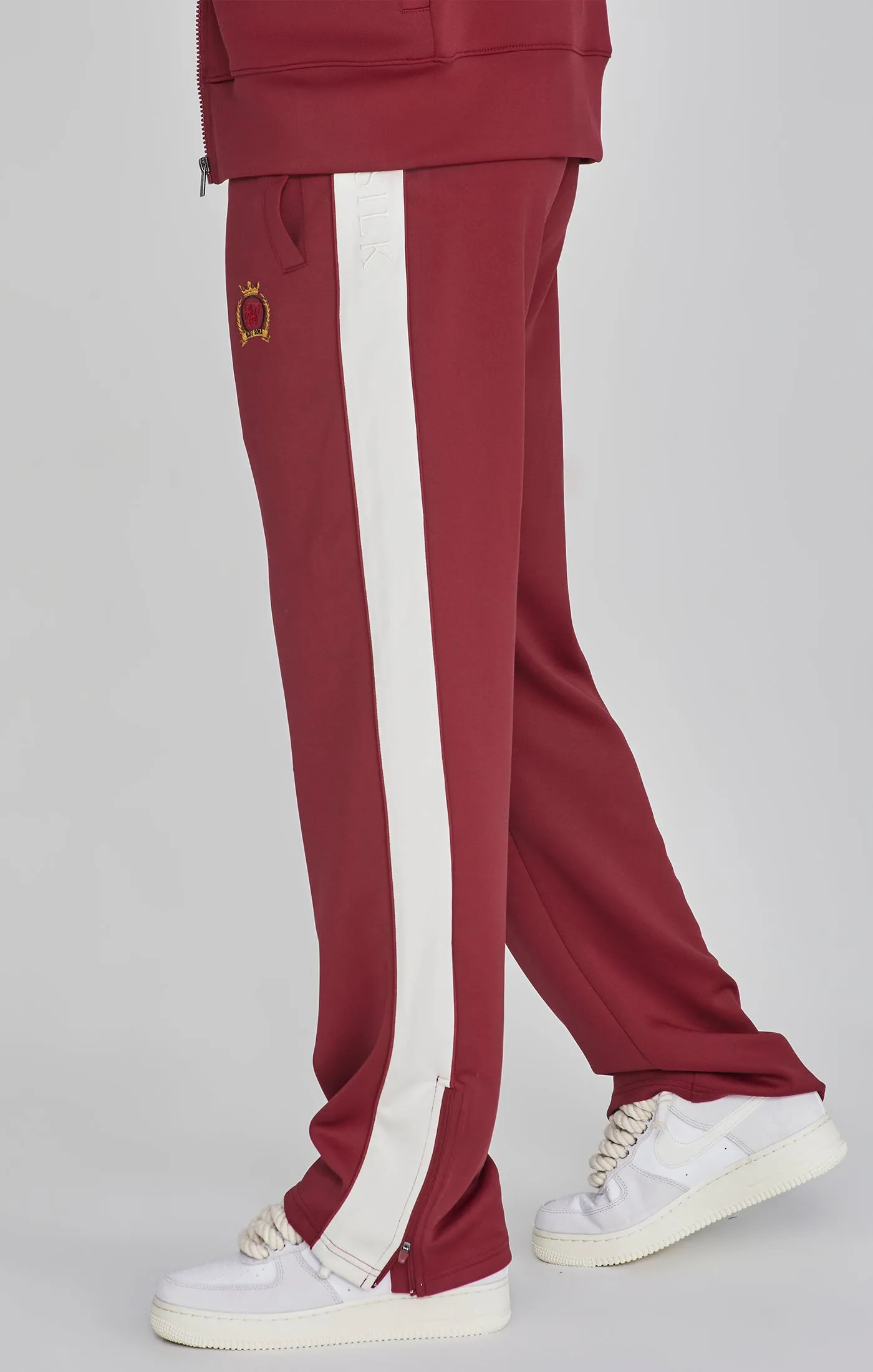 Burgundy Crest Track Pants sold by Siksilk product image thumbnail 3
