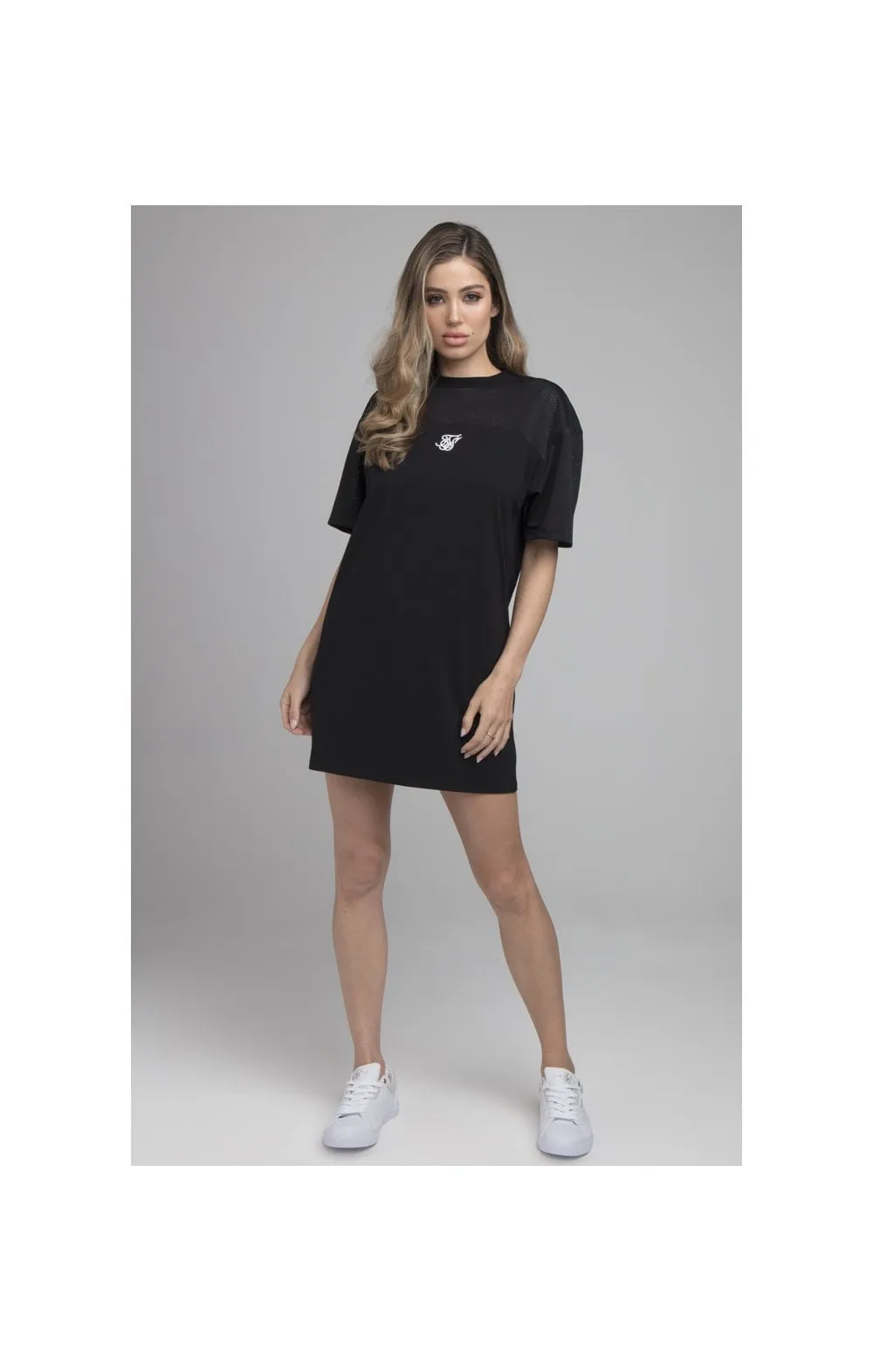 SikSilk Mesh Panelled Dress - Black sold by Siksilk