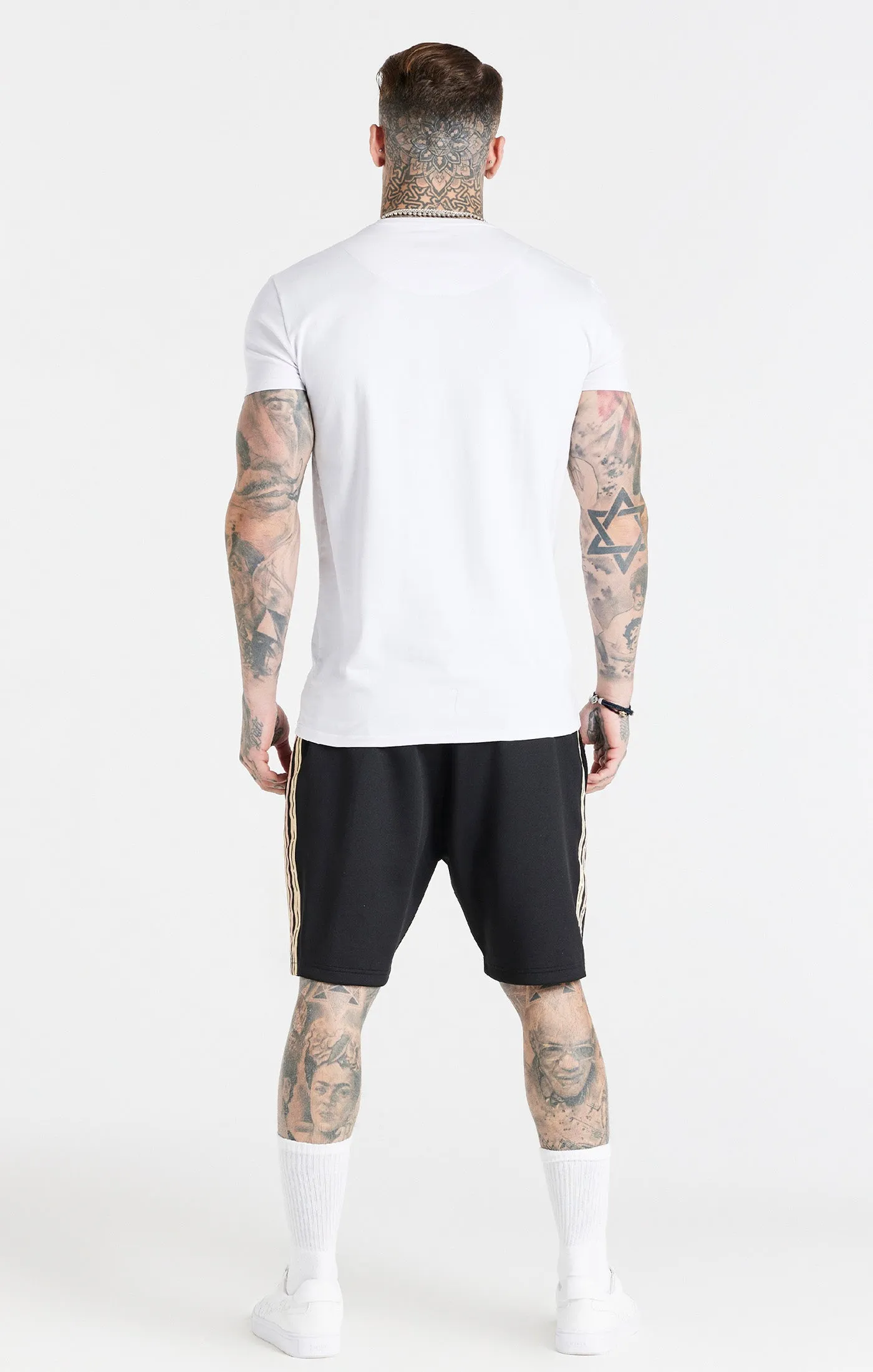 White Gold Badge Muscle Fit T-Shirt sold by Siksilk product image thumbnail 5