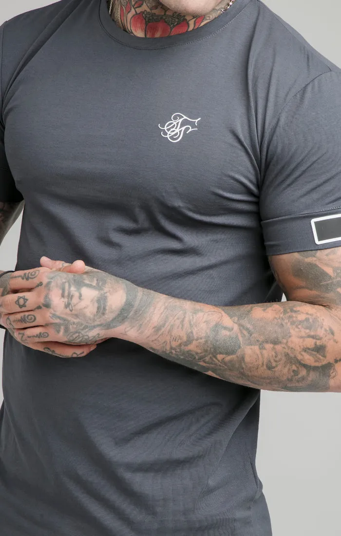 Navy Cuff Muscle Fit T-Shirt sold by Siksilk product image thumbnail 2