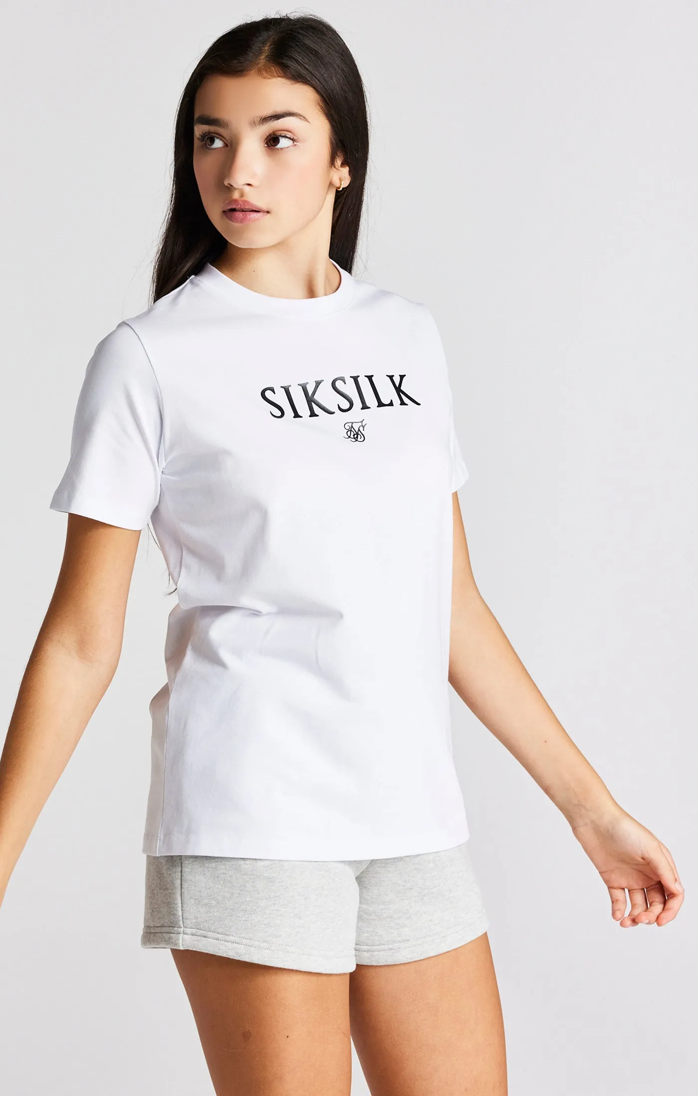 Girls White Branded T-Shirt sold by Siksilk