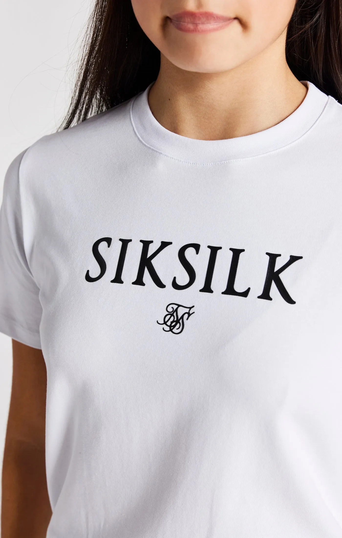 Girls White Branded T-Shirt sold by Siksilk product image thumbnail 2
