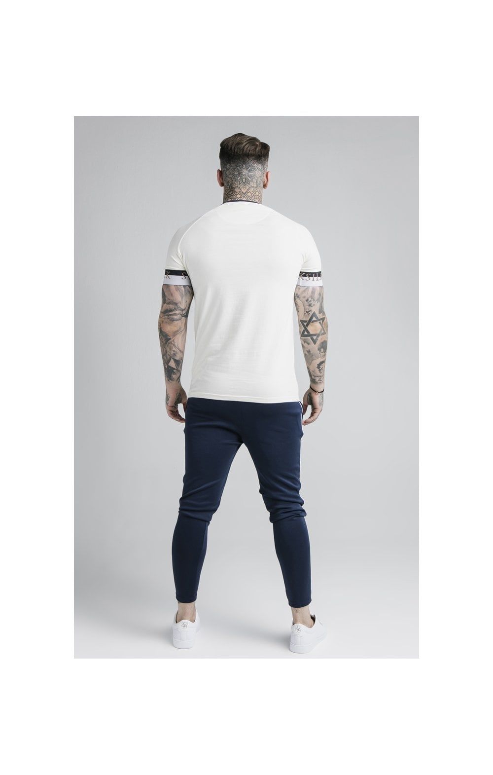 SikSilk Deluxe Ringer Tech Tee - Off White sold by Siksilk product image thumbnail 4