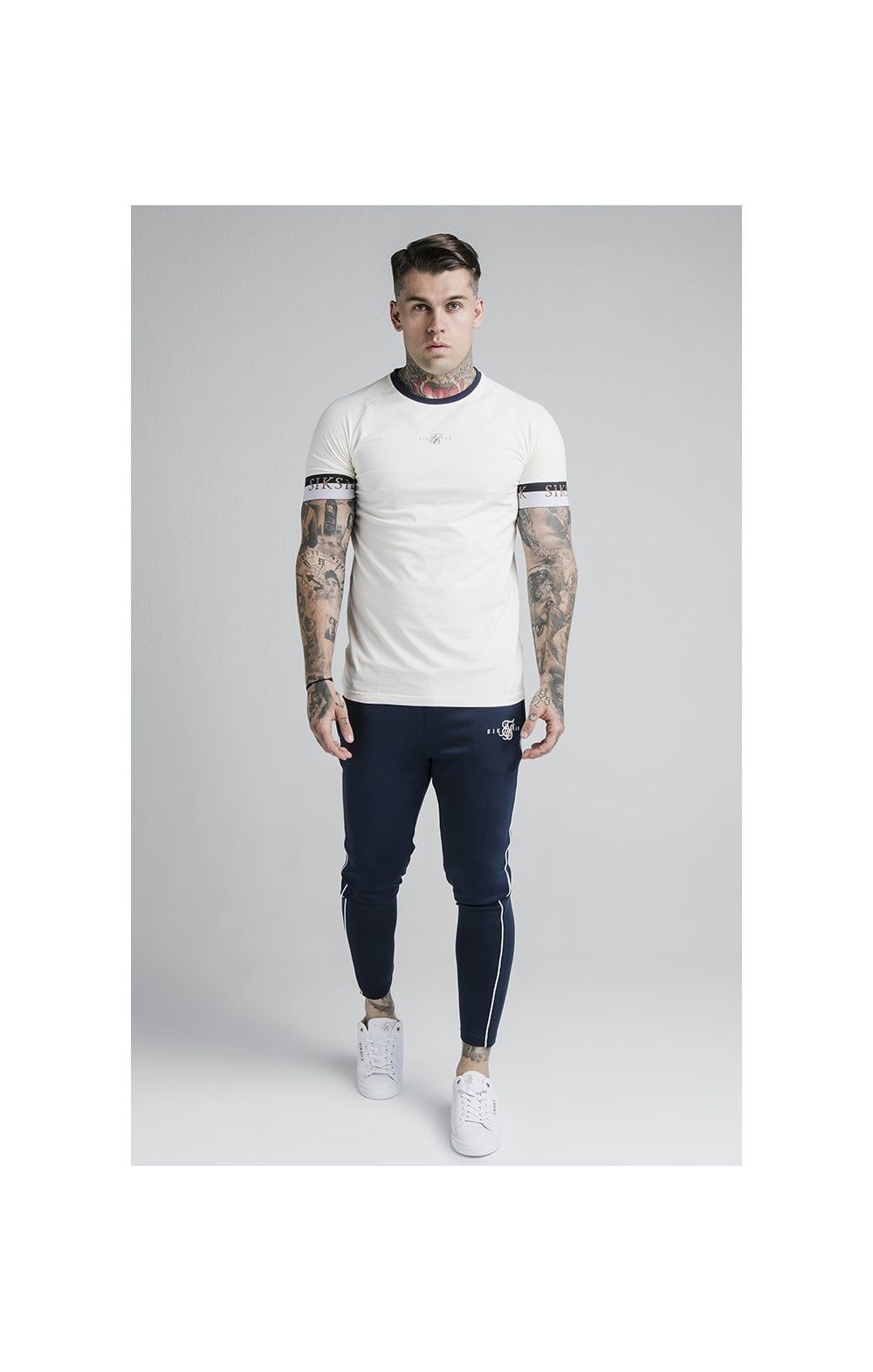 SikSilk Deluxe Ringer Tech Tee - Off White sold by Siksilk product image thumbnail 5