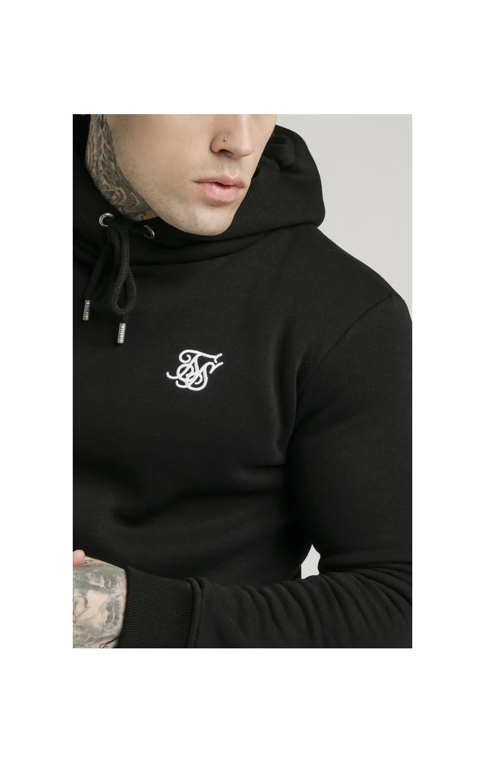 SikSilk Muscle Fit Overhead Hoodie - Black sold by Siksilk product image thumbnail 2