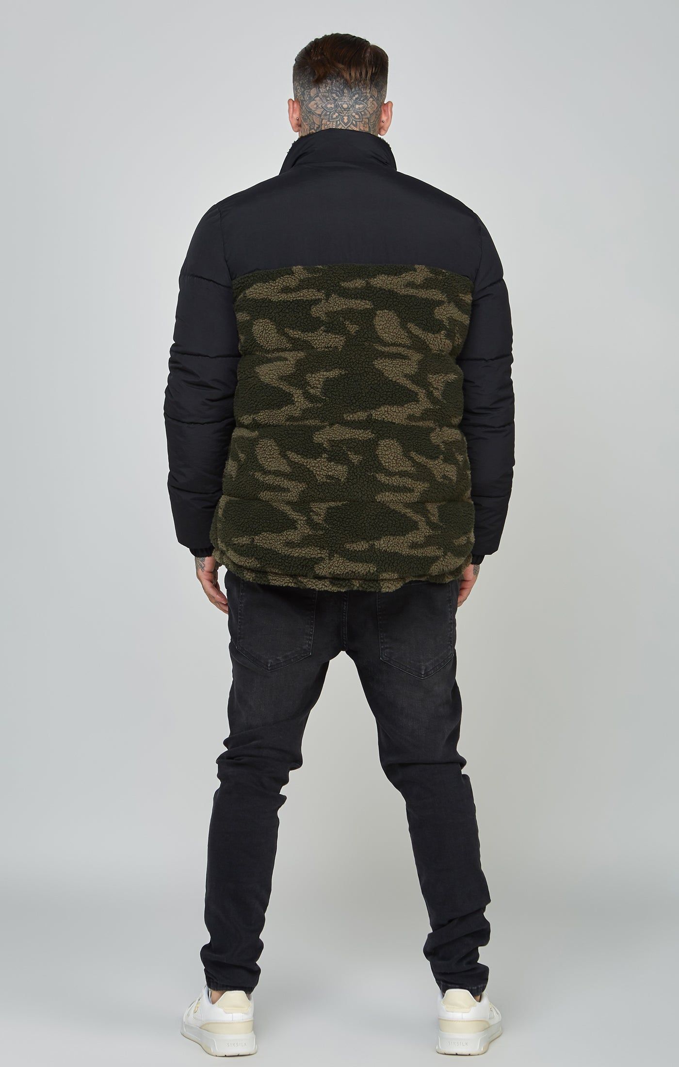 Black Sherpa Bubble Jacket sold by Siksilk product image thumbnail 5