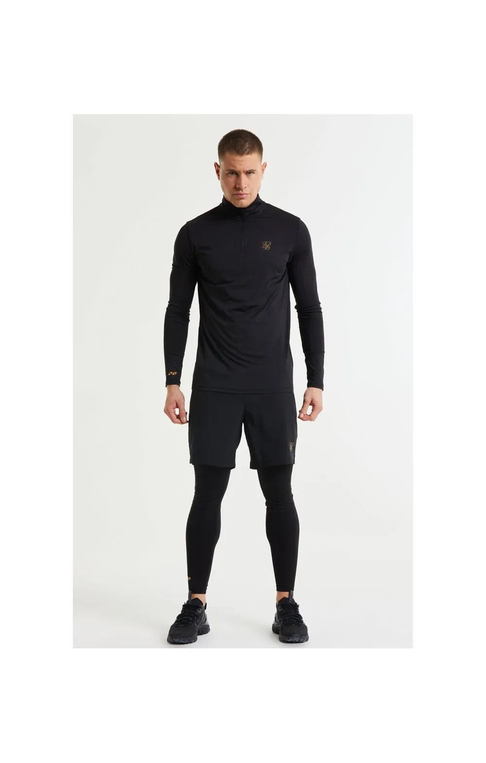 SikSilk Pressure Zip Funnel Neck - Black sold by Siksilk product image thumbnail 2