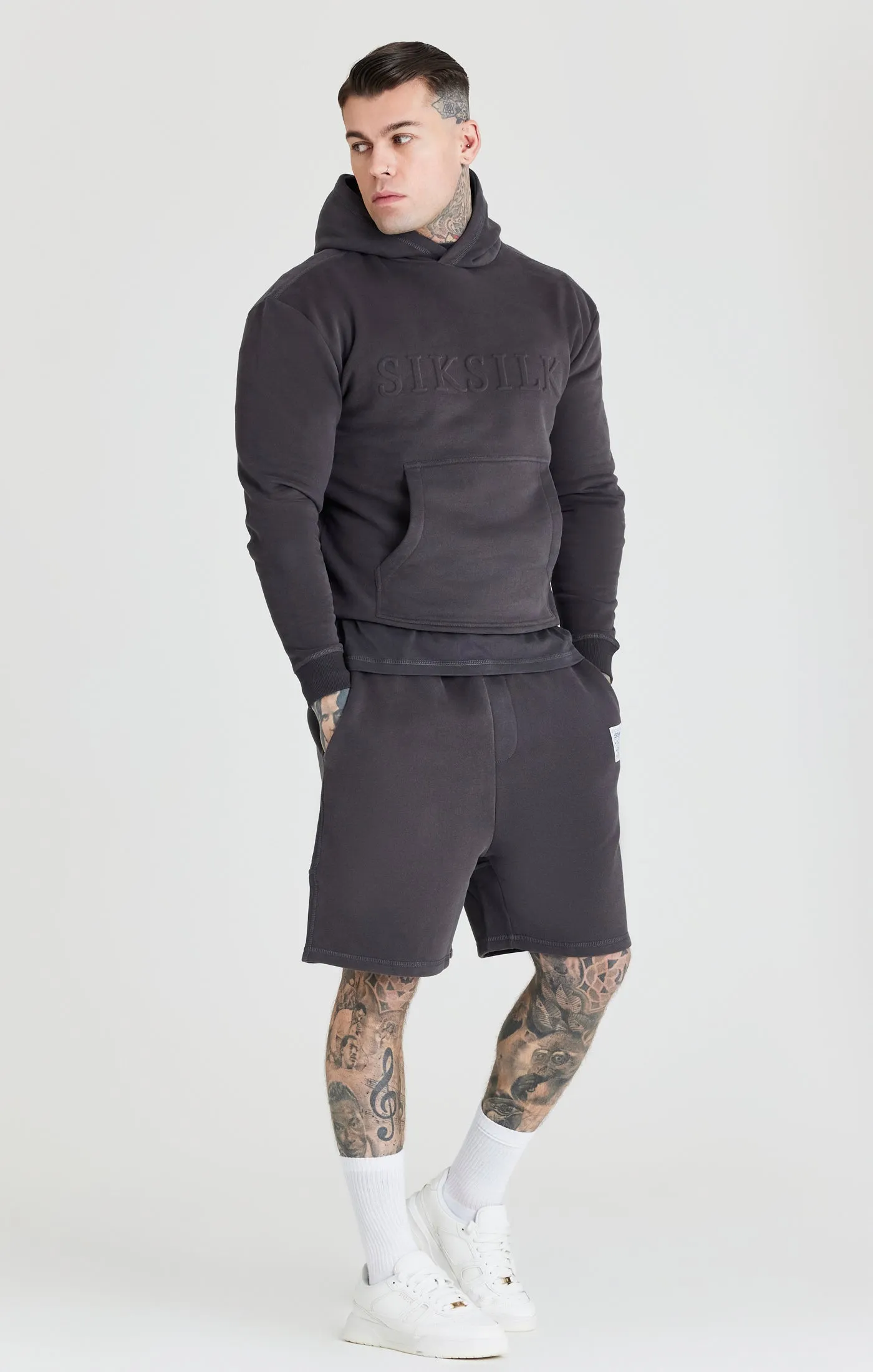 Black Foundation Embossed Hoodie sold by Siksilk product image thumbnail 4