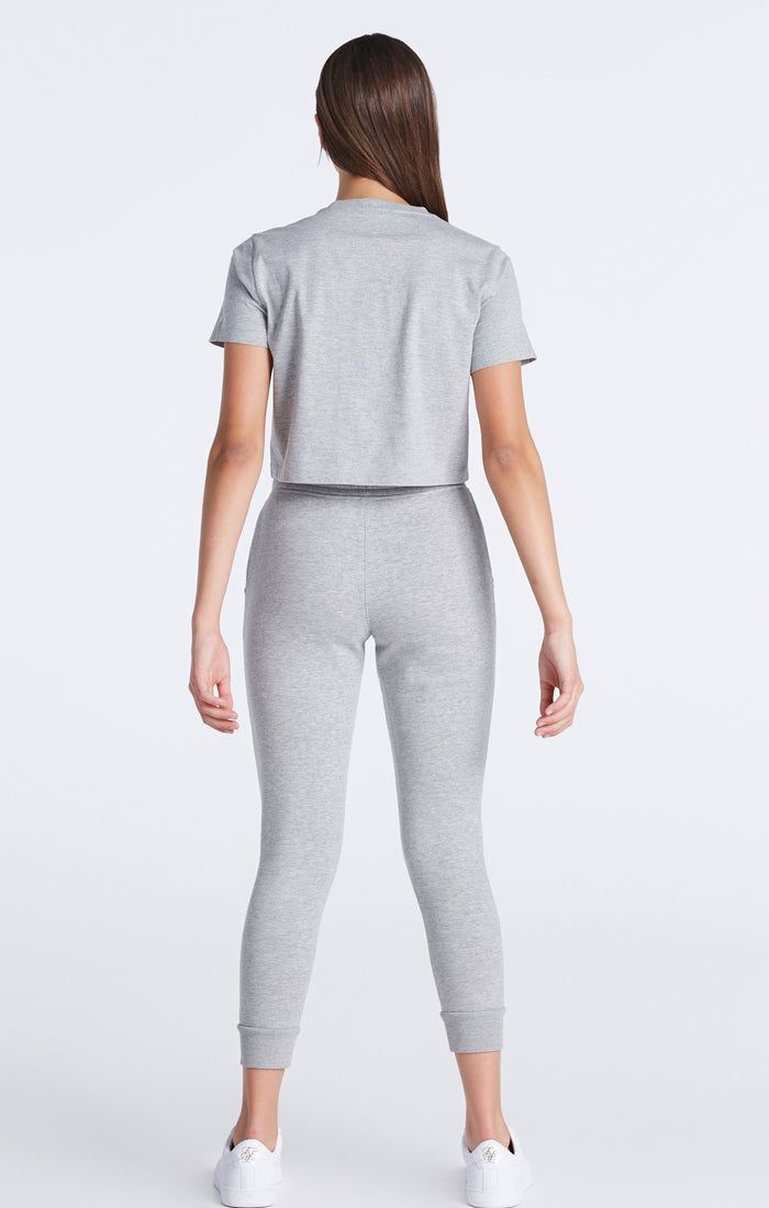 Girls Grey Marl Essentials Cuffed Jogger sold by Siksilk product image thumbnail 7
