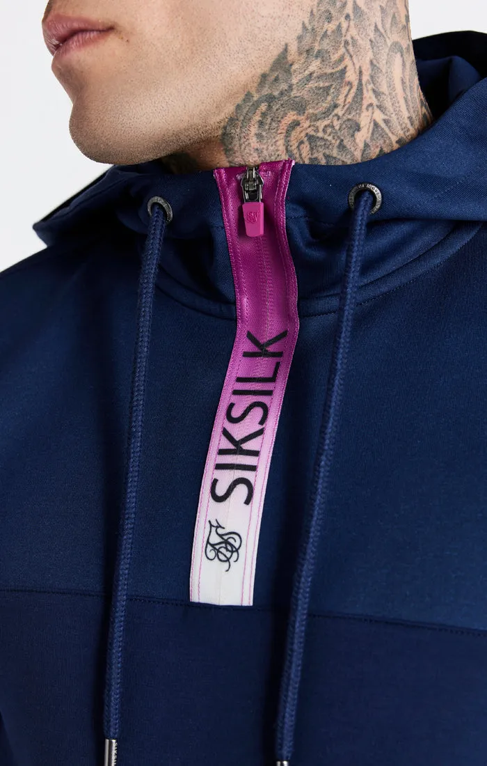 Navy Covert Fade Half Zip Hoodie sold by Siksilk product image thumbnail 2