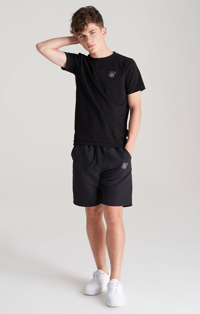 Boys Black Logo T-Shirt sold by Siksilk product image thumbnail 2