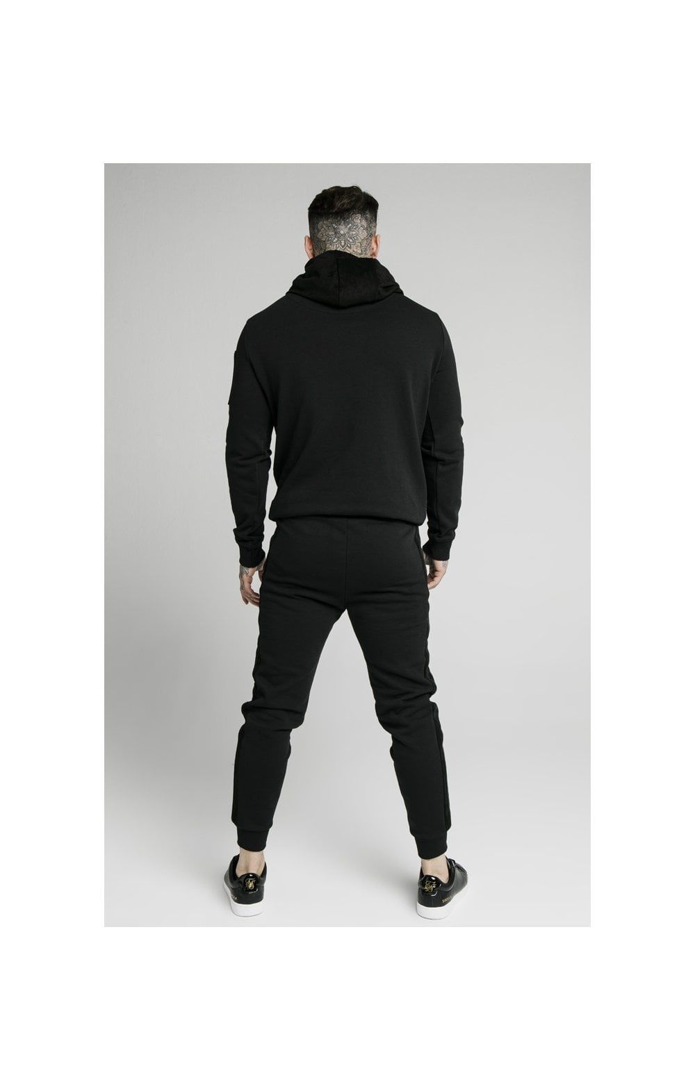 SikSilk Overhead Sueded Flock Hoodie - Black sold by Siksilk product image thumbnail 7