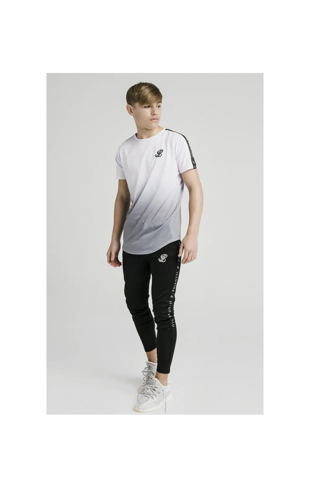 Illusive London Fade Tape Tee - White & Grey sold by Siksilk product image thumbnail 4