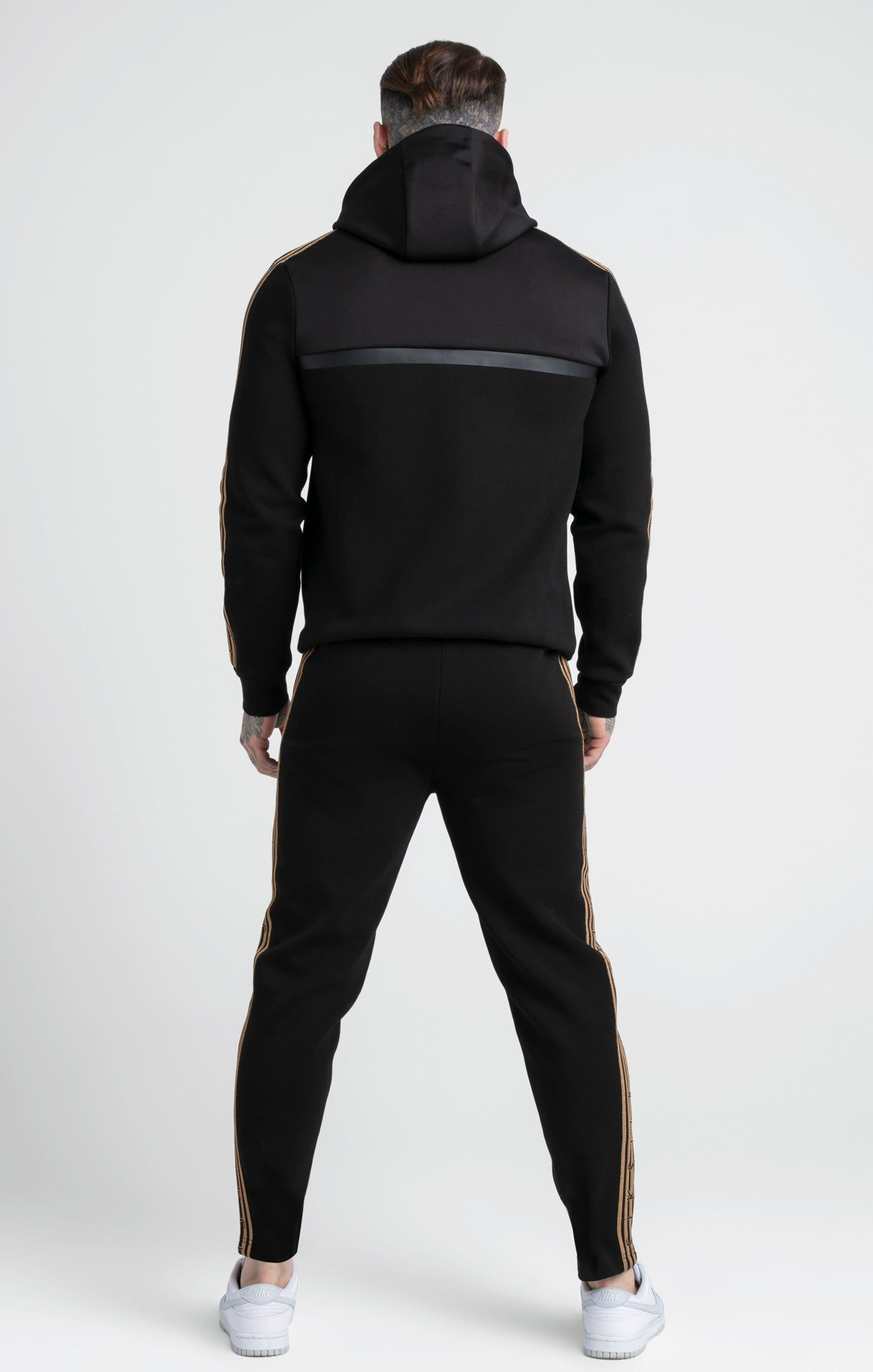 Black, Gold Knitted Tape Track Pant sold by Siksilk product image thumbnail 5