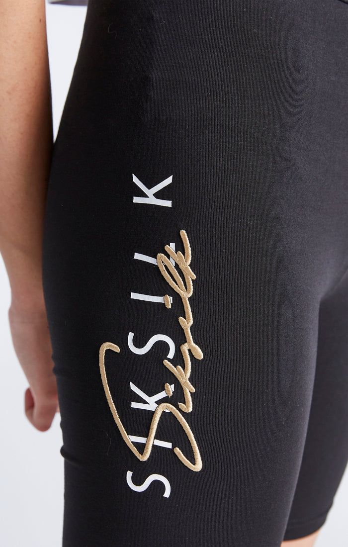 Girls Black Signature Cycle Short sold by Siksilk product image thumbnail 2