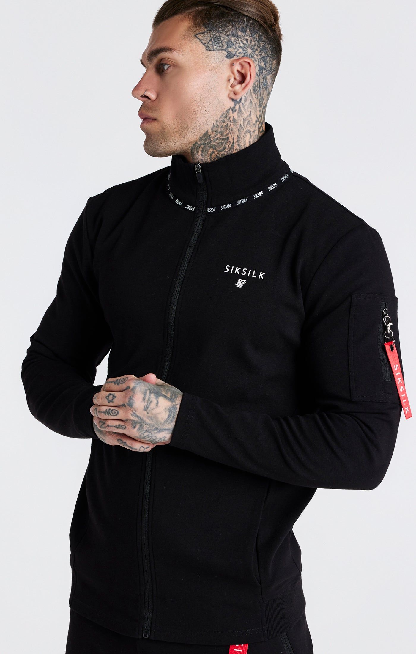 Black Flight Funnel Zip Through Hoodie sold by Siksilk