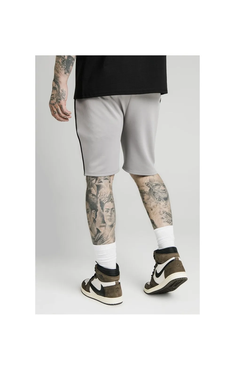 SikSilk Piped Poly Shorts - Grey Marl sold by Siksilk product image thumbnail 2
