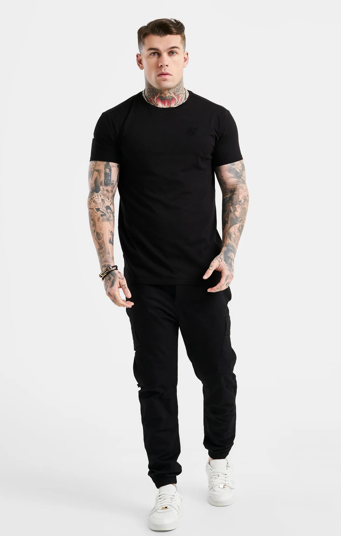 SikSilk Rear Logo T-Shirt - Black & Gold sold by Siksilk product image thumbnail 4