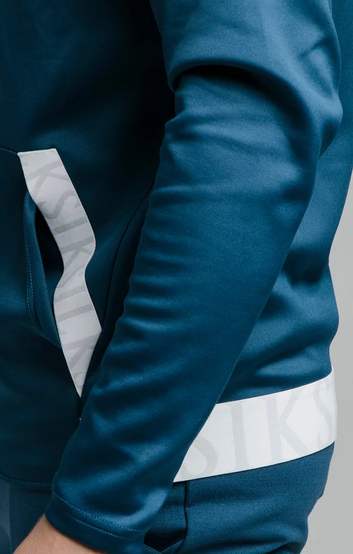 Navy Function Zip Through Hoodie sold by Siksilk product image thumbnail 3