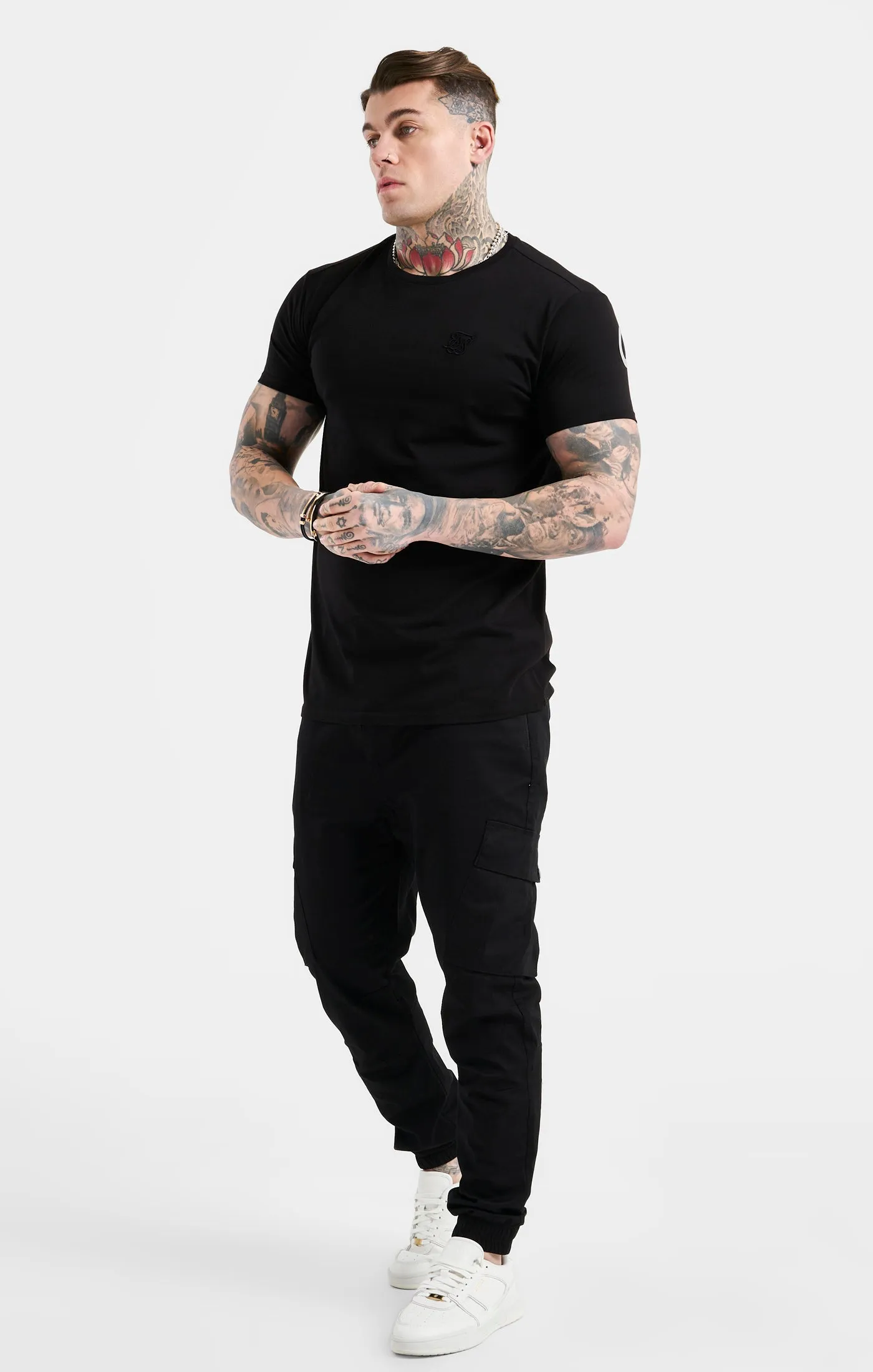 SikSilk Rear Logo T-Shirt - Black & Gold sold by Siksilk product image thumbnail 3