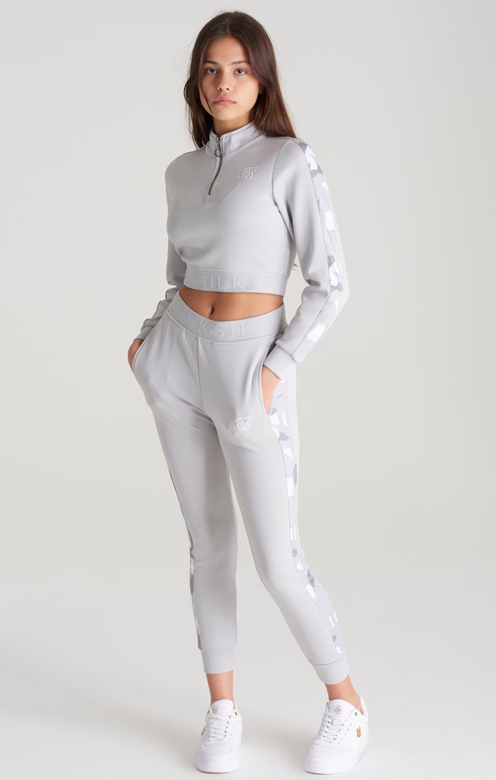 Girls Grey Camo Panelled Track Pant sold by Siksilk product image thumbnail 4