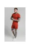 SikSilk Inset Elastic Cuff Gym Tee – Red sold by Siksilk