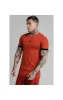 SikSilk Inset Elastic Cuff Gym Tee – Red sold by Siksilk