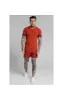 SikSilk Inset Elastic Cuff Gym Tee – Red sold by Siksilk