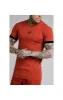 SikSilk Inset Elastic Cuff Gym Tee – Red sold by Siksilk