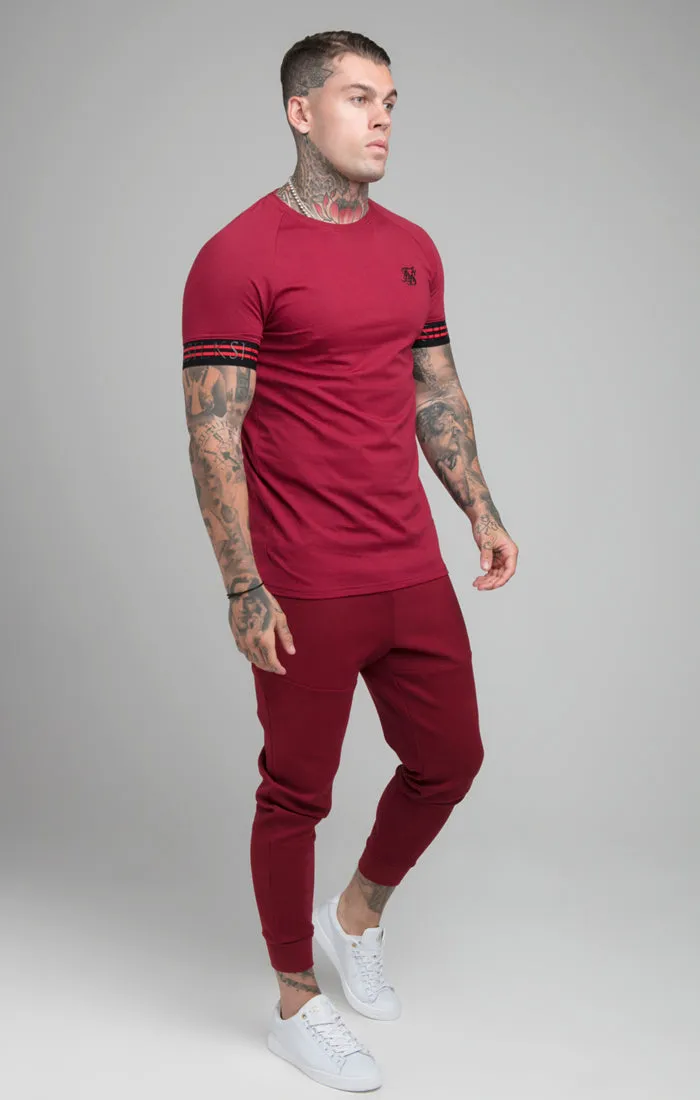 Burgundy Pro Elastic Cuff T-Shirt sold by Siksilk product image thumbnail 4