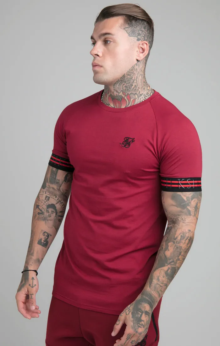 Burgundy Pro Elastic Cuff T-Shirt sold by Siksilk