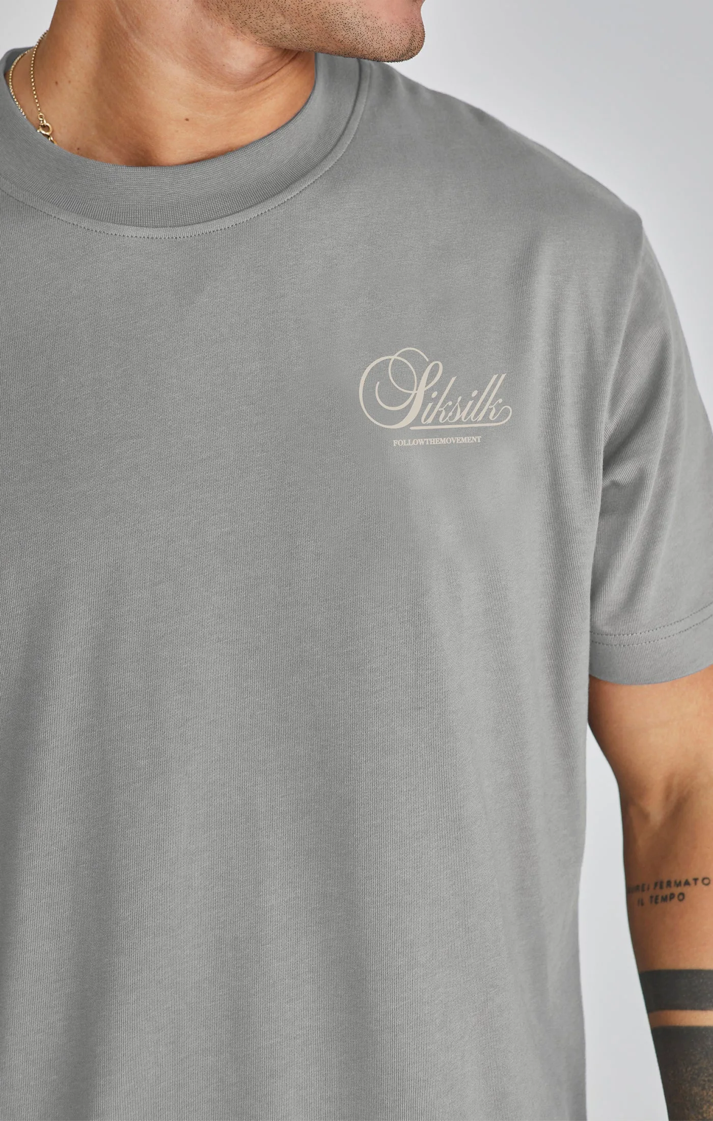 Grey Graphic T-Shirt sold by Siksilk product image thumbnail 3