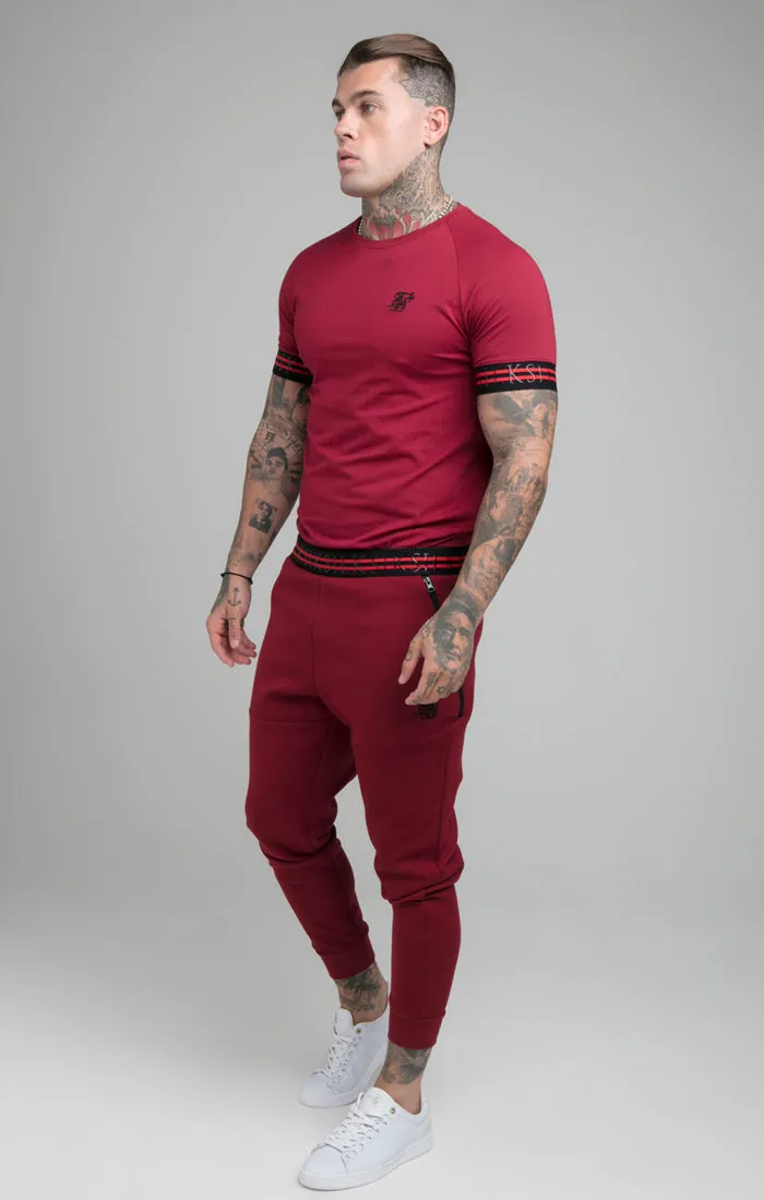 Burgundy Pro Elastic Cuff T-Shirt sold by Siksilk product image thumbnail 5