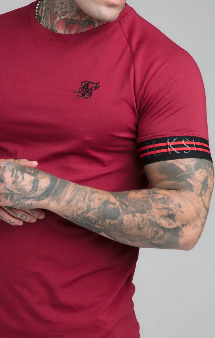 Burgundy Pro Elastic Cuff T-Shirt sold by Siksilk product image thumbnail 2