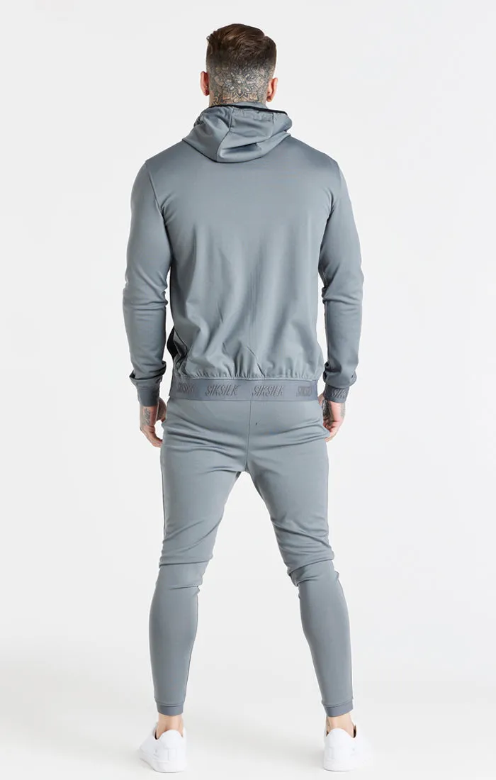 Grey Essential Zip Through Hoodie sold by Siksilk product image thumbnail 5