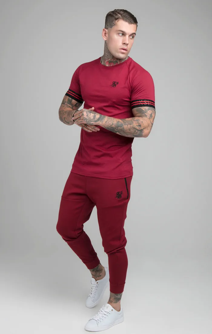 Burgundy Pro Elastic Cuff T-Shirt sold by Siksilk product image thumbnail 3