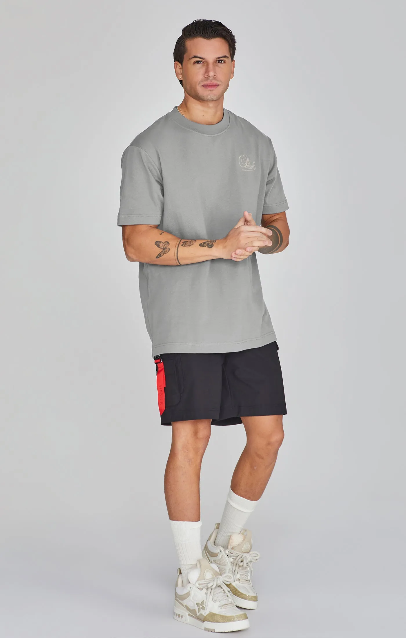 Grey Graphic T-Shirt sold by Siksilk product image thumbnail 2