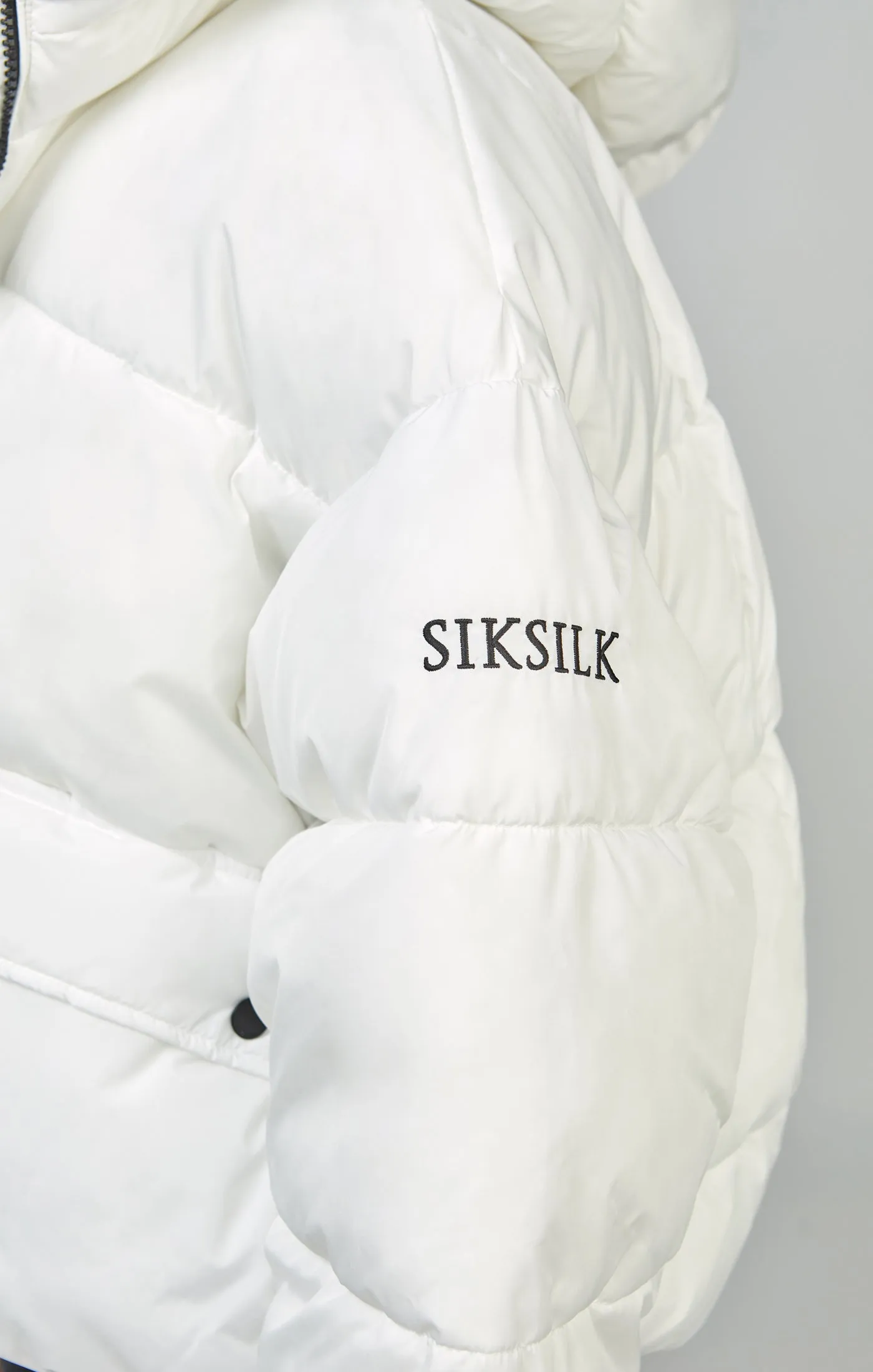 White Oversized Padded Coat sold by Siksilk product image thumbnail 3