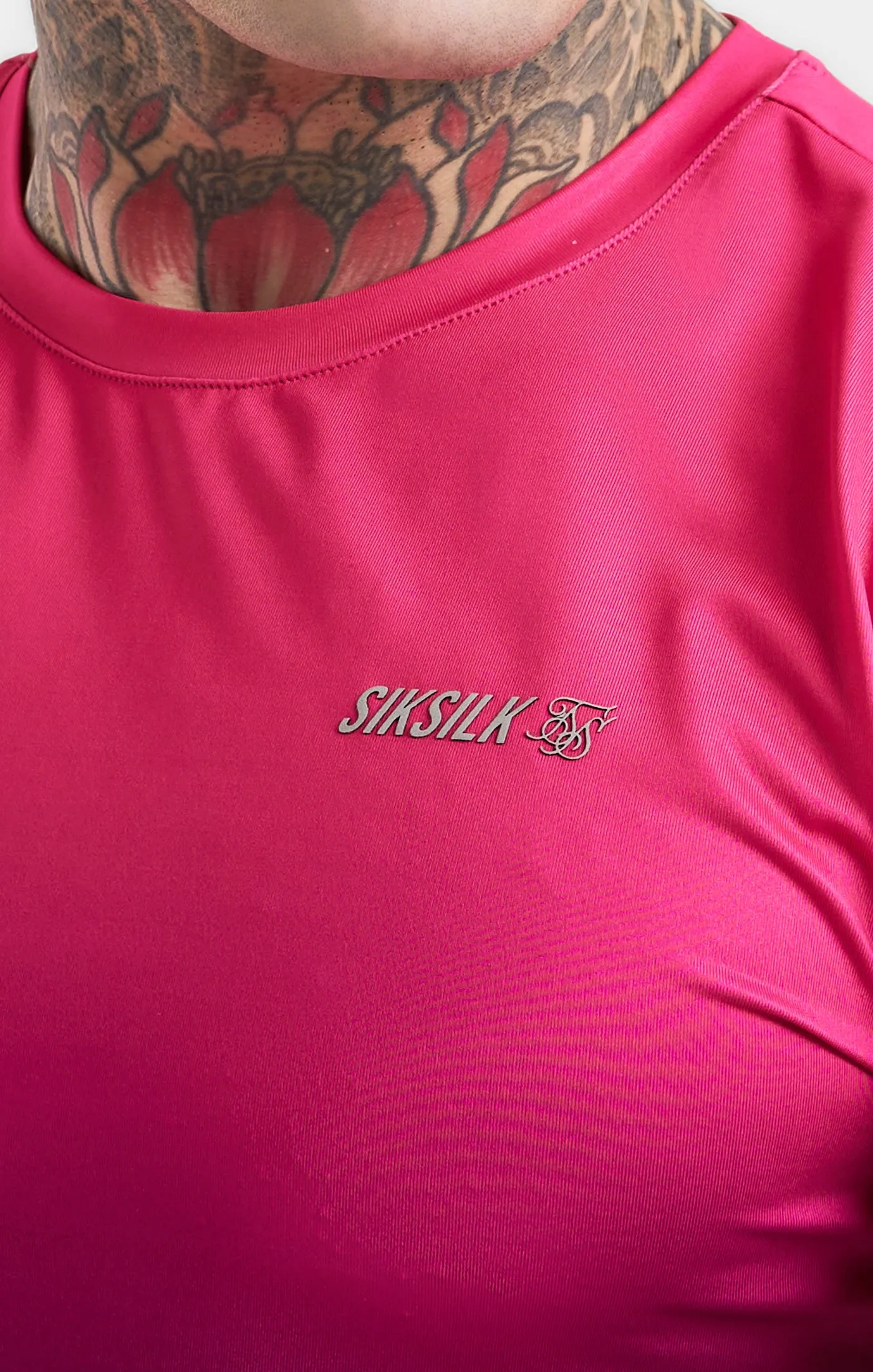 Pink Fade Sports Muscle Fit T-Shirt sold by Siksilk product image thumbnail 2