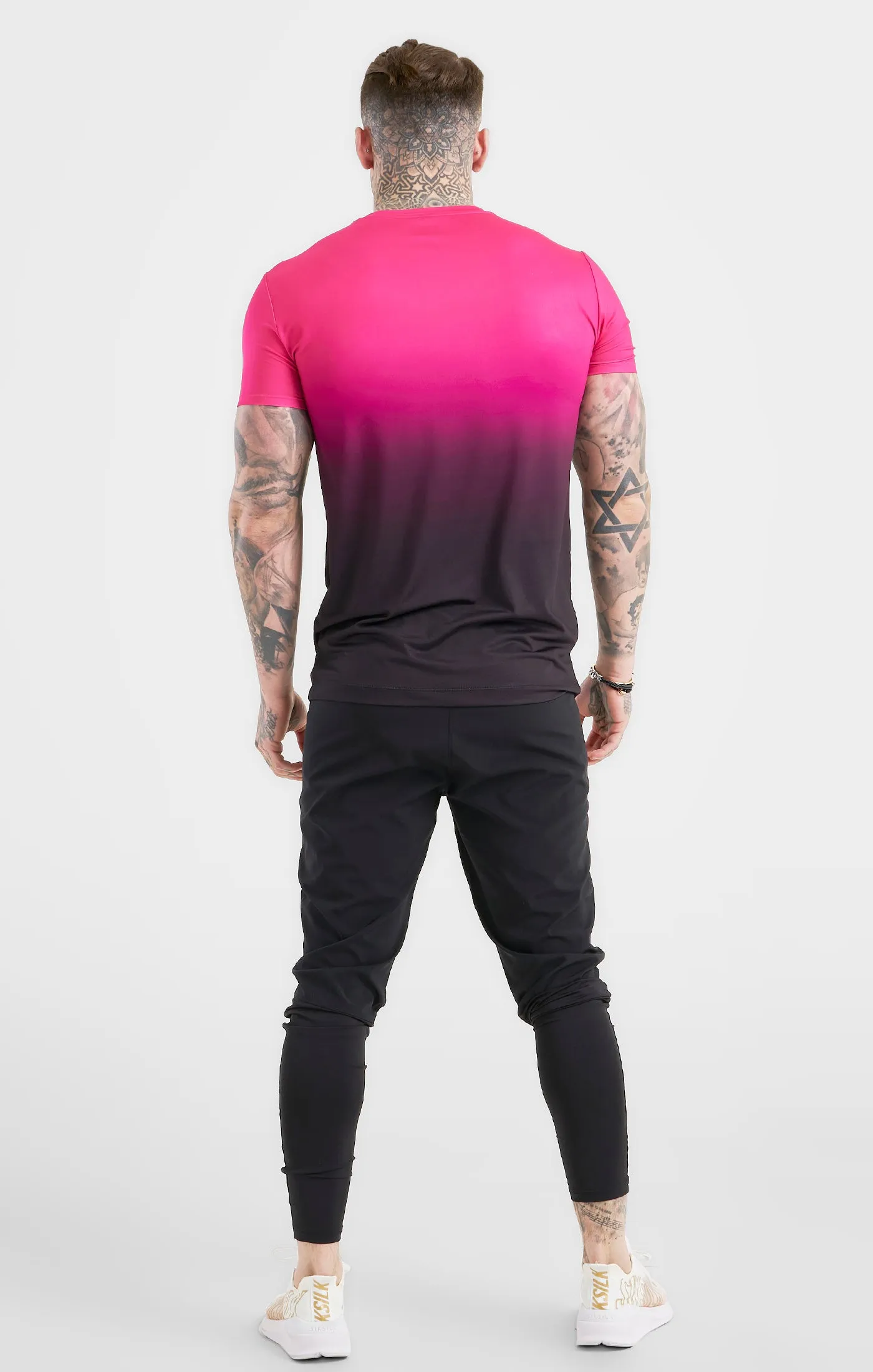 Pink Fade Sports Muscle Fit T-Shirt sold by Siksilk product image thumbnail 5