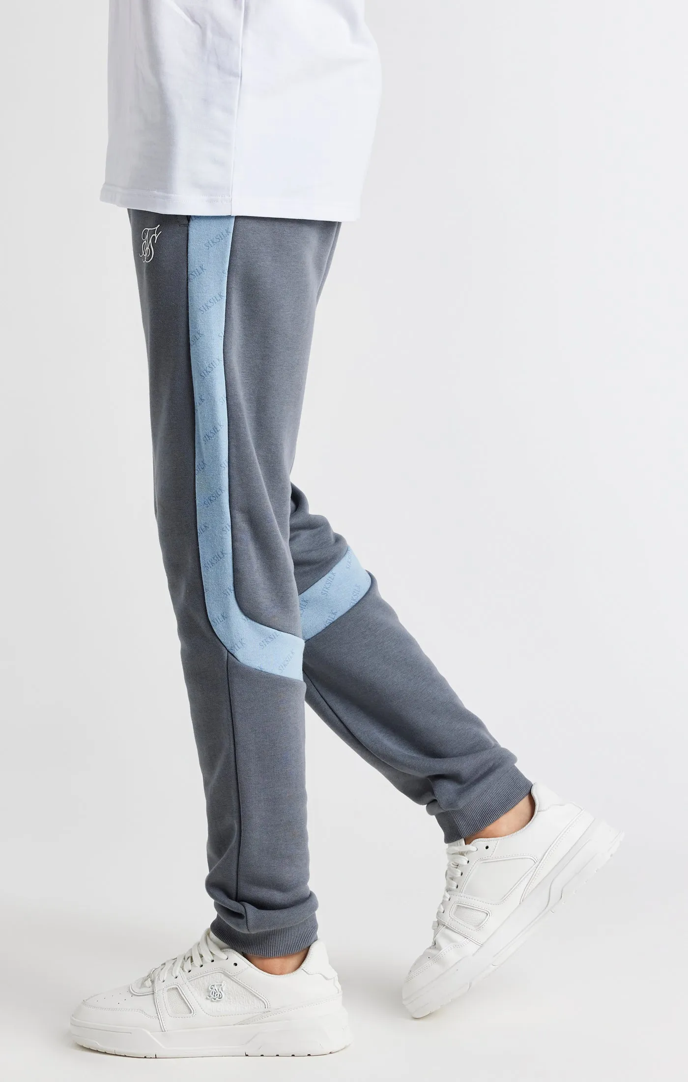 Boys Grey Printed Panel Jogger sold by Siksilk product image thumbnail 2