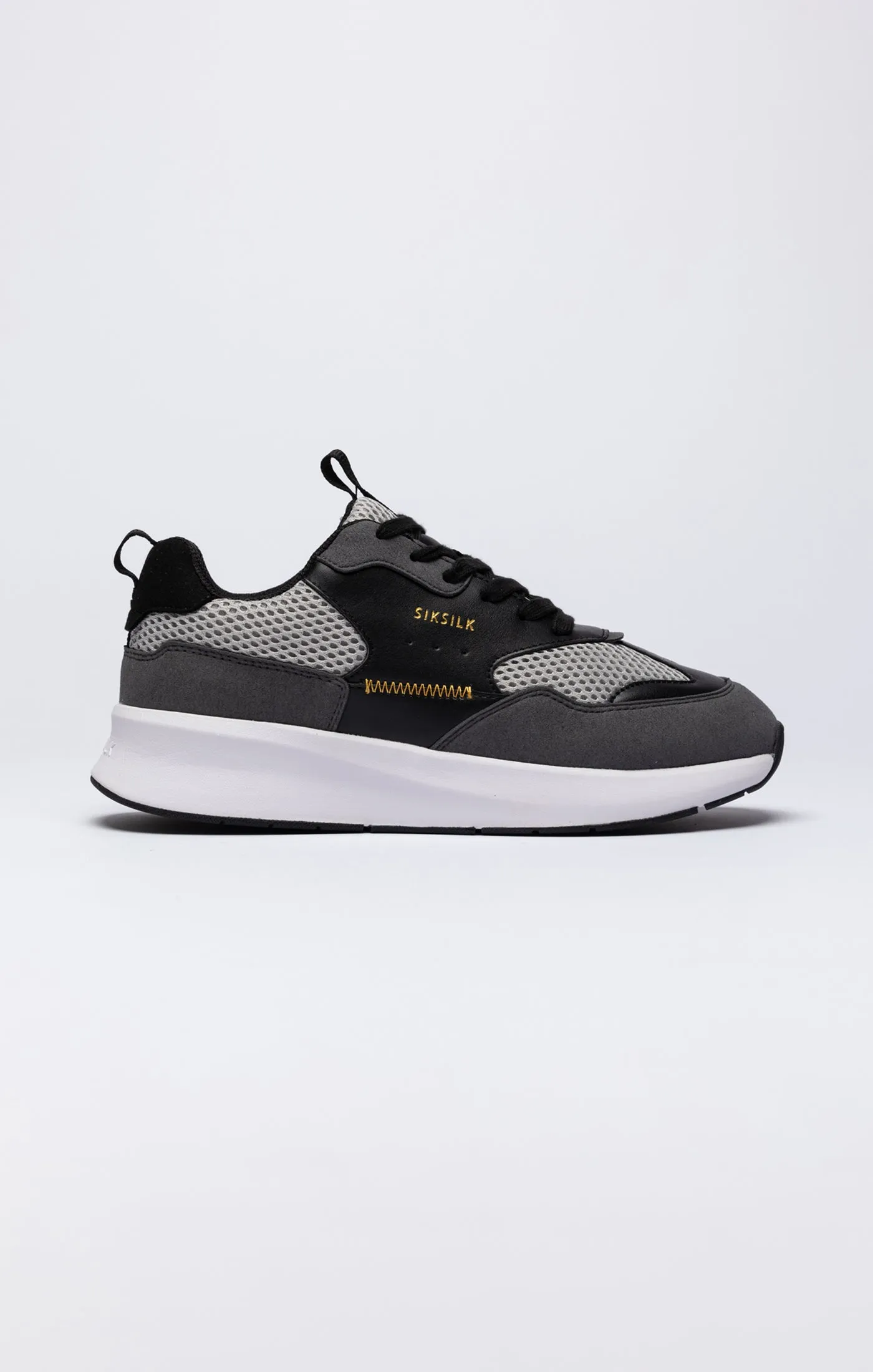 Black Mesh Running Trainer With Overlays sold by Siksilk