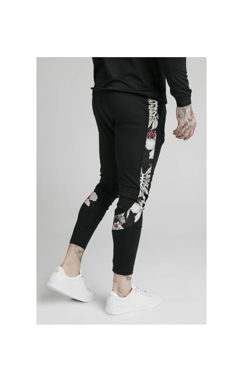SikSilk Scope Floral Panel Track Pants - Black sold by Siksilk product image thumbnail 4