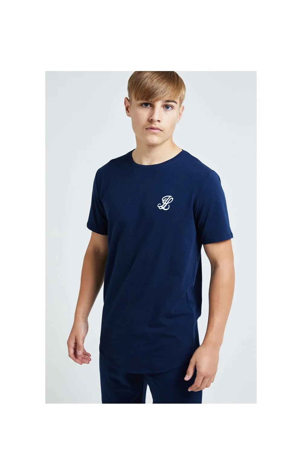 Boys Illusive Navy Essentials T-Shirt sold by Siksilk