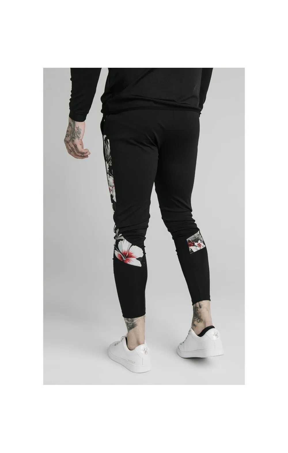 SikSilk Scope Floral Panel Track Pants - Black sold by Siksilk product image thumbnail 3