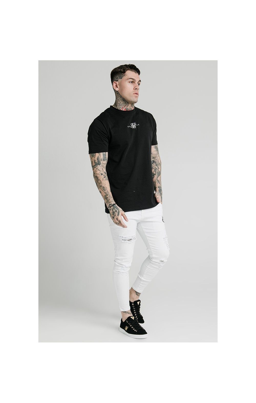 SikSilk Distressed Prestige Skinny Denims - White sold by Siksilk product image thumbnail 7