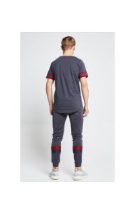 Illusive London Tournament Tee – Grey & Pink sold by Siksilk
