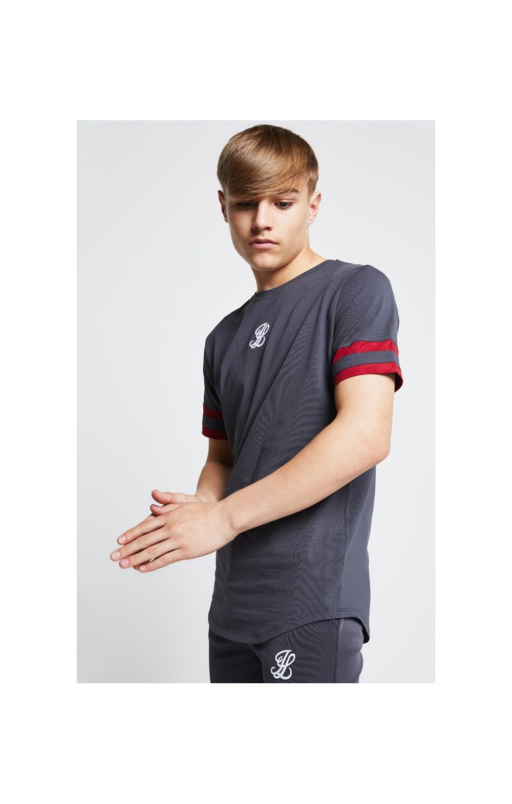 Illusive London Tournament Tee – Grey & Pink sold by Siksilk